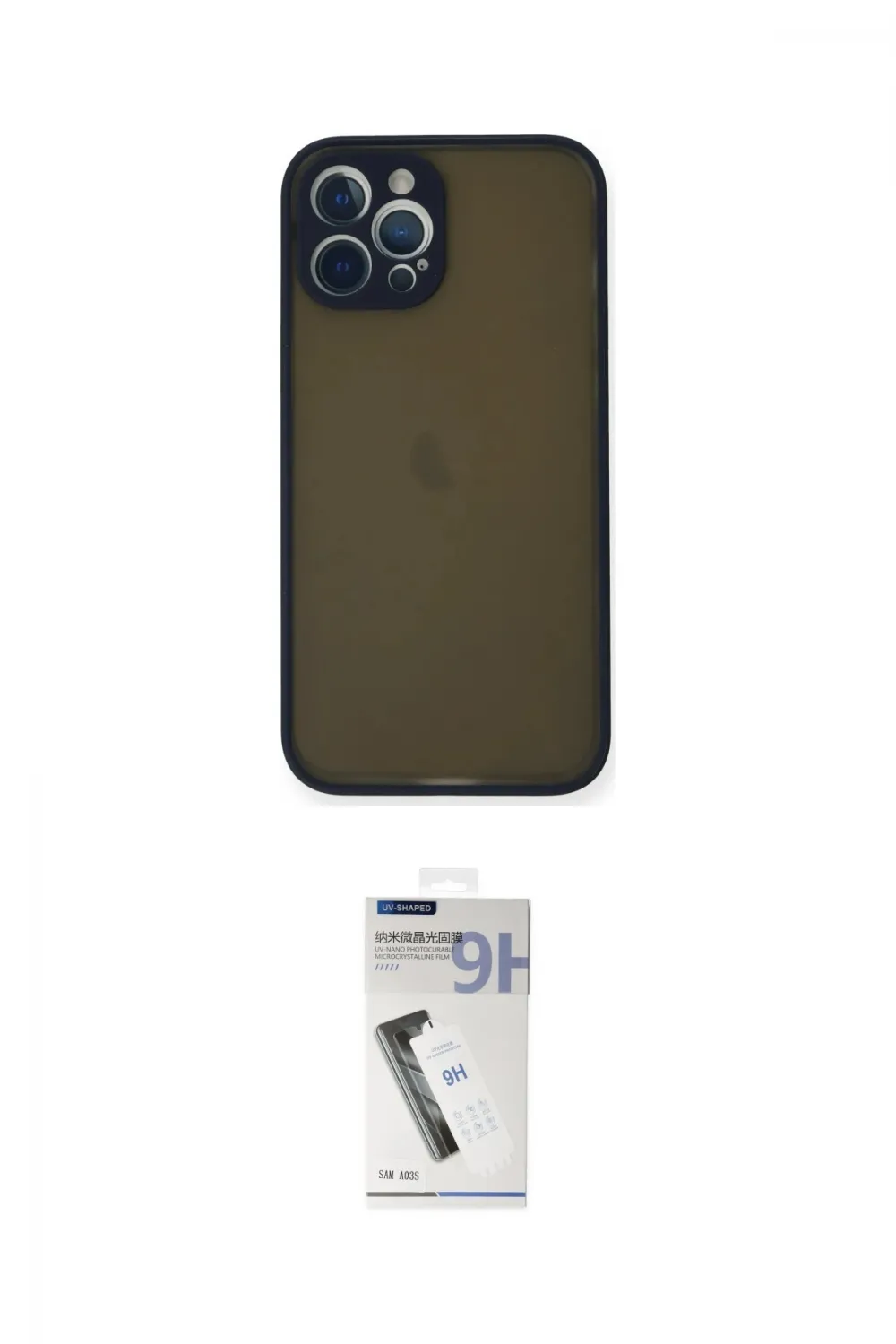 ieg™ iPhone 12 Pro Kılıf Ahenk Çizgi Serisi - Şeffaf Uv Polymer Nano Ekran Koruyucu