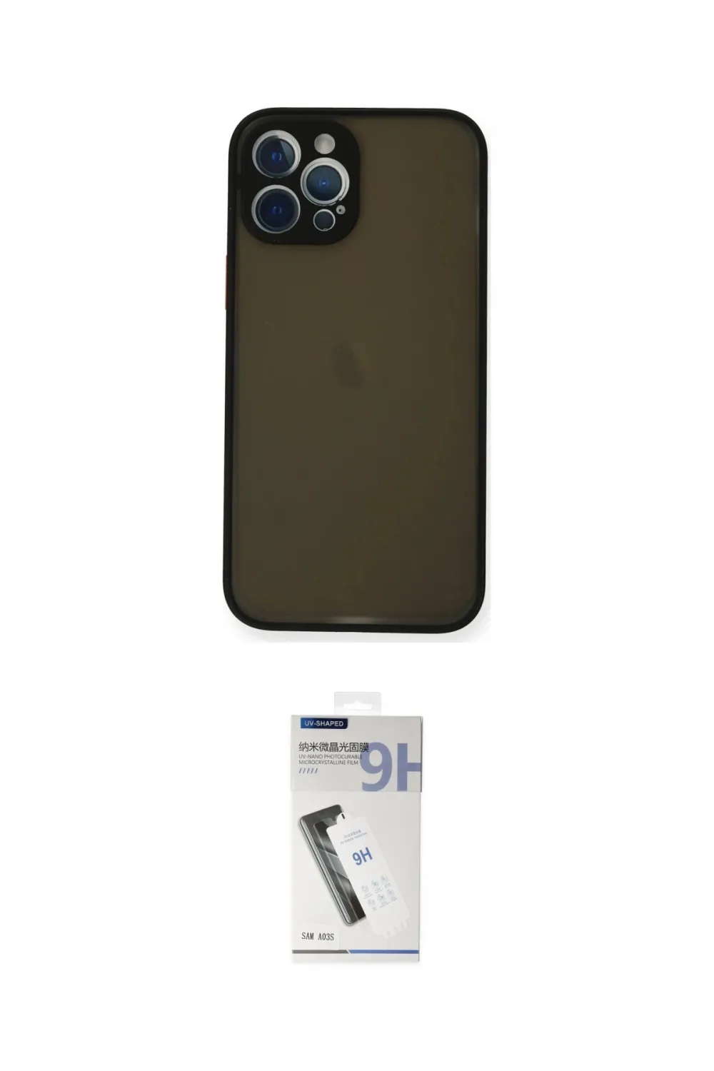 ieg™ iPhone 12 Pro Kılıf Ahenk Çizgi Serisi - Şeffaf Uv Polymer Nano Ekran Koruyucu