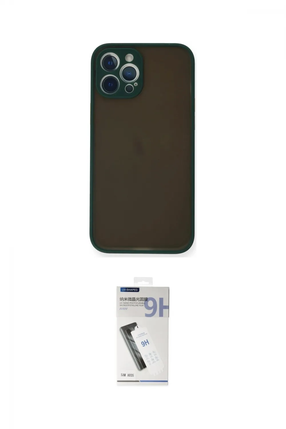 ieg™ iPhone 12 Pro Kılıf Ahenk Çizgi Serisi - Şeffaf Uv Polymer Nano Ekran Koruyucu