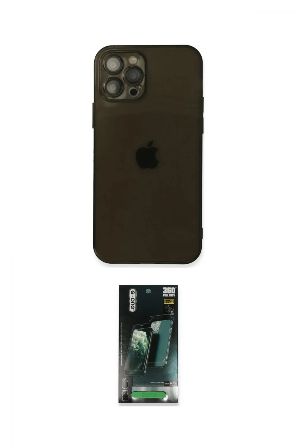 ieg™ iPhone 12 Pro Kılıf Ahenk Doku - Şeffaf 360 Full Body Arka Koruyucu