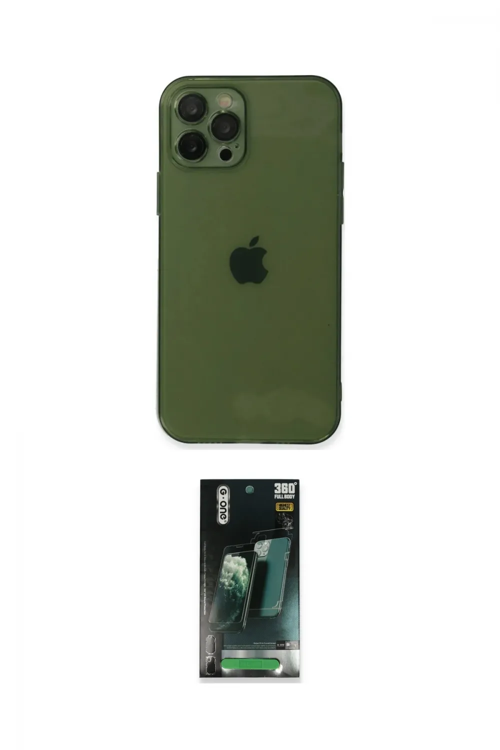 ieg™ iPhone 12 Pro Kılıf Ahenk Doku - Şeffaf 360 Full Body Arka Koruyucu
