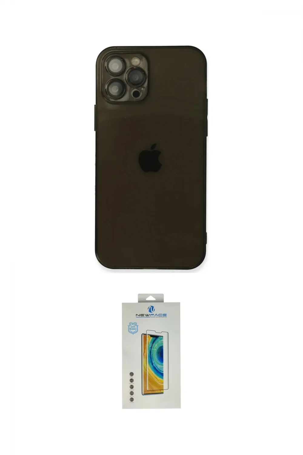 ieg™ iPhone 12 Pro Kılıf Ahenk Doku - Siyah Polymer Nano Ekran Koruyucu