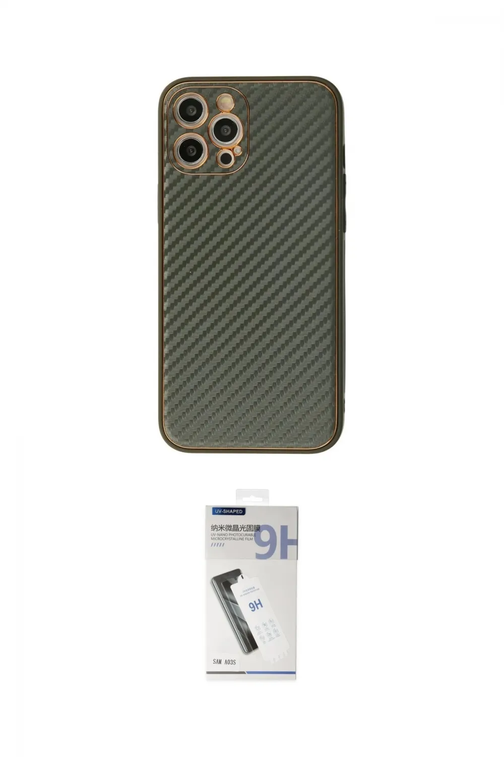 ieg™ iPhone 12 Pro Kılıf Ahenk Işık - Şeffaf Uv Polymer Nano Ekran Koruyucu