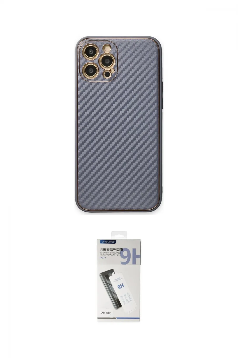 ieg™ iPhone 12 Pro Kılıf Ahenk Işık - Şeffaf Uv Polymer Nano Ekran Koruyucu