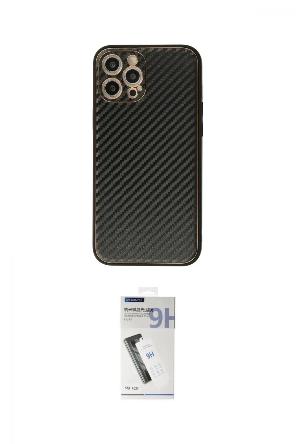 ieg™ iPhone 12 Pro Kılıf Ahenk Işık - Şeffaf Uv Polymer Nano Ekran Koruyucu