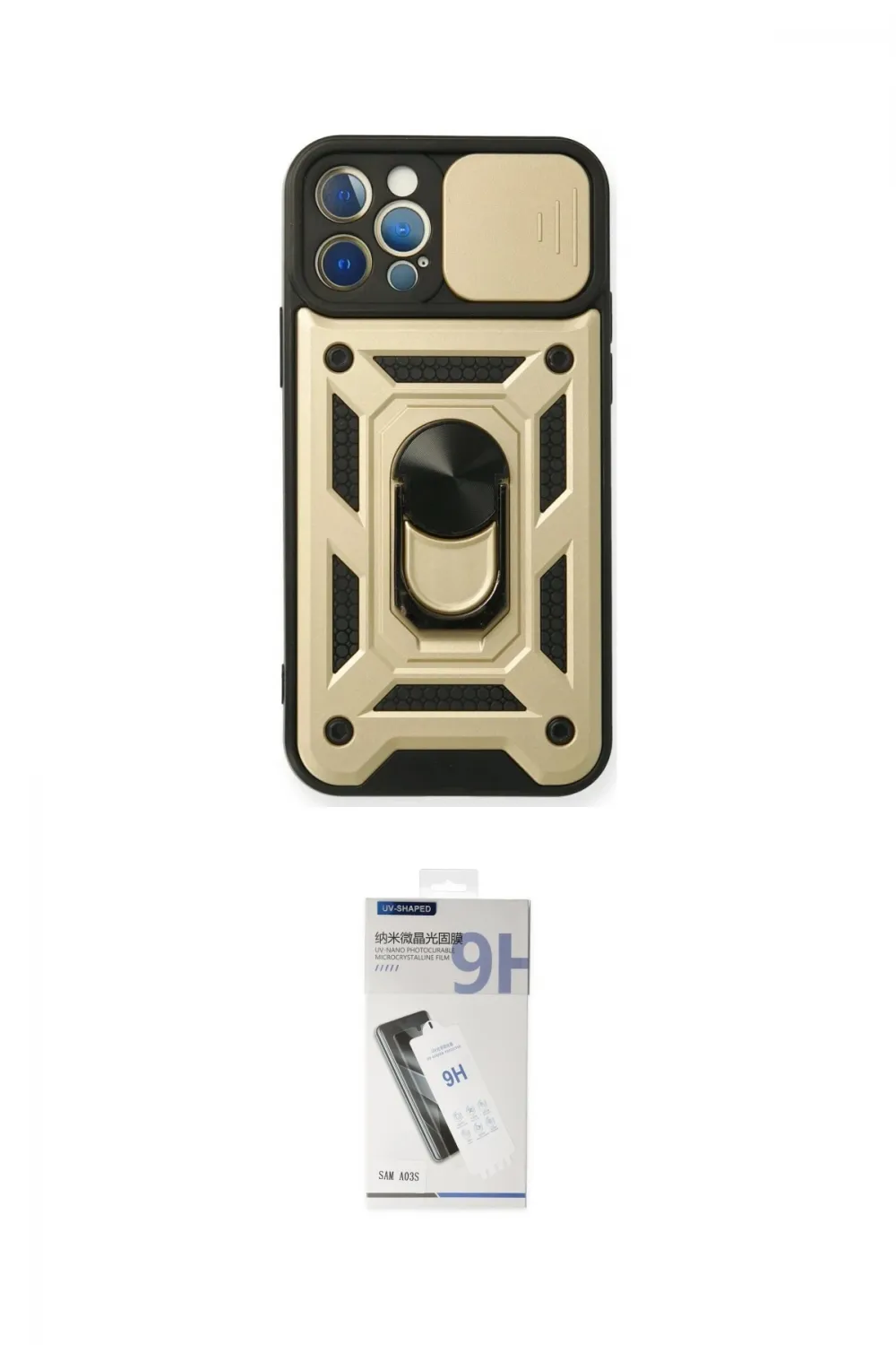 ieg™ iPhone 12 Pro Kılıf Ahenk Klasik - Şeffaf Uv Polymer Nano Ekran Koruyucu