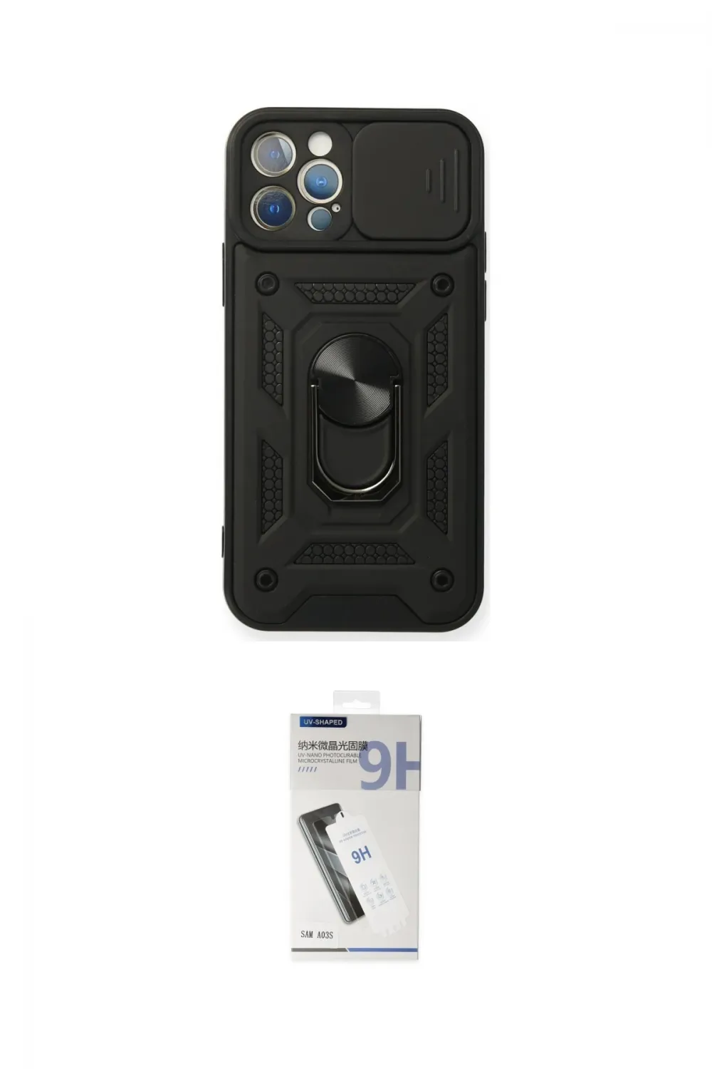ieg™ iPhone 12 Pro Kılıf Ahenk Klasik - Şeffaf Uv Polymer Nano Ekran Koruyucu