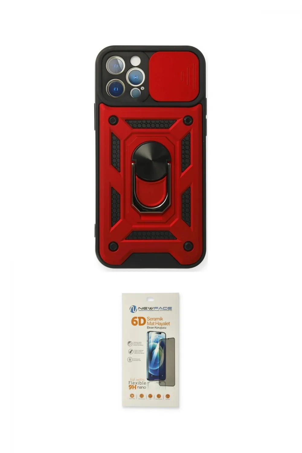 ieg™ iPhone 12 Pro Kılıf Ahenk Klasik - Siyah 6D Mat Seramik Hayalet Nano Ekran Koruyucu