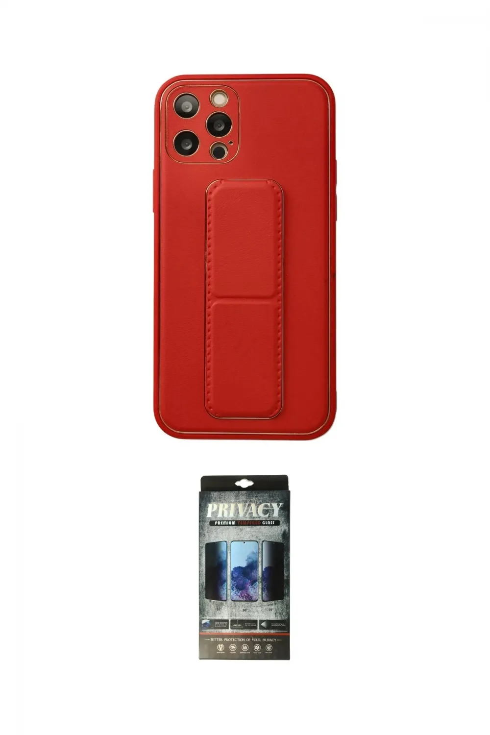 ieg™ iPhone 12 Pro Kılıf Akış Doku - Siyah 34D Hayalet Izgaralı Cam