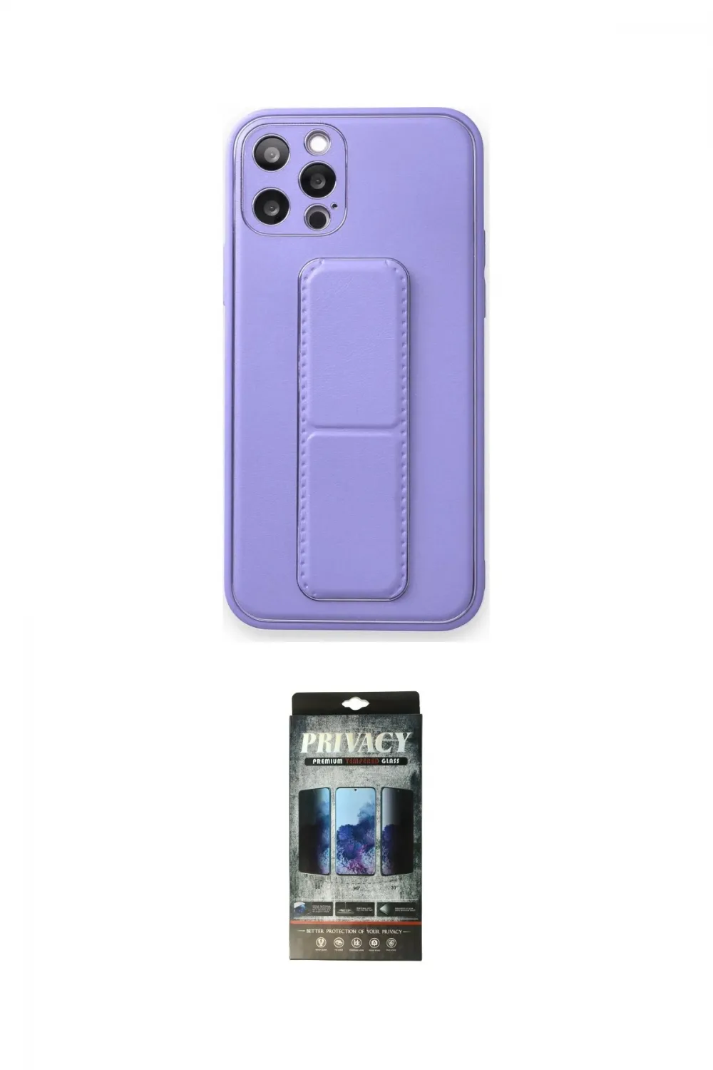 ieg™ iPhone 12 Pro Kılıf Akış Doku - Siyah 34D Hayalet Izgaralı Cam