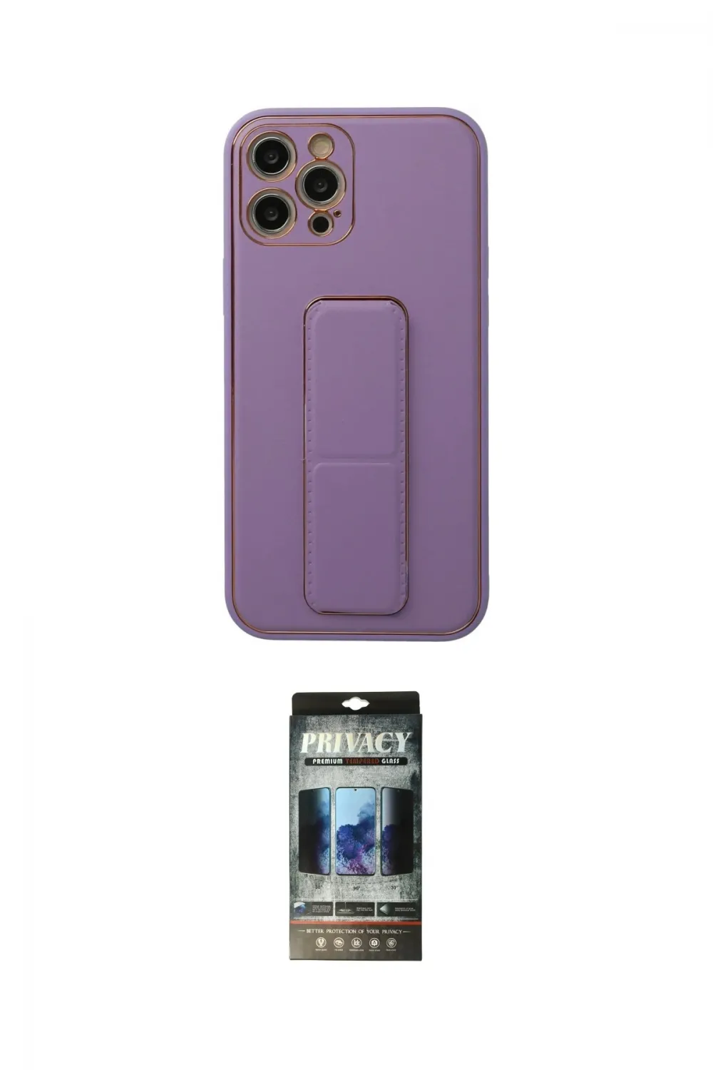 ieg™ iPhone 12 Pro Kılıf Akış Doku - Siyah 34D Hayalet Izgaralı Cam