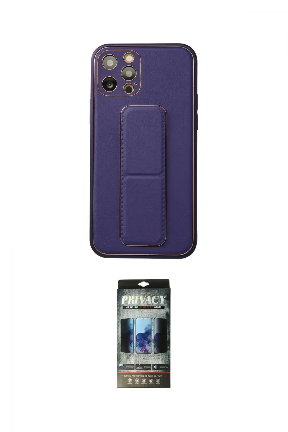 ieg™ iPhone 12 Pro Kılıf Akış Doku - Siyah 34D Hayalet Izgaralı Cam