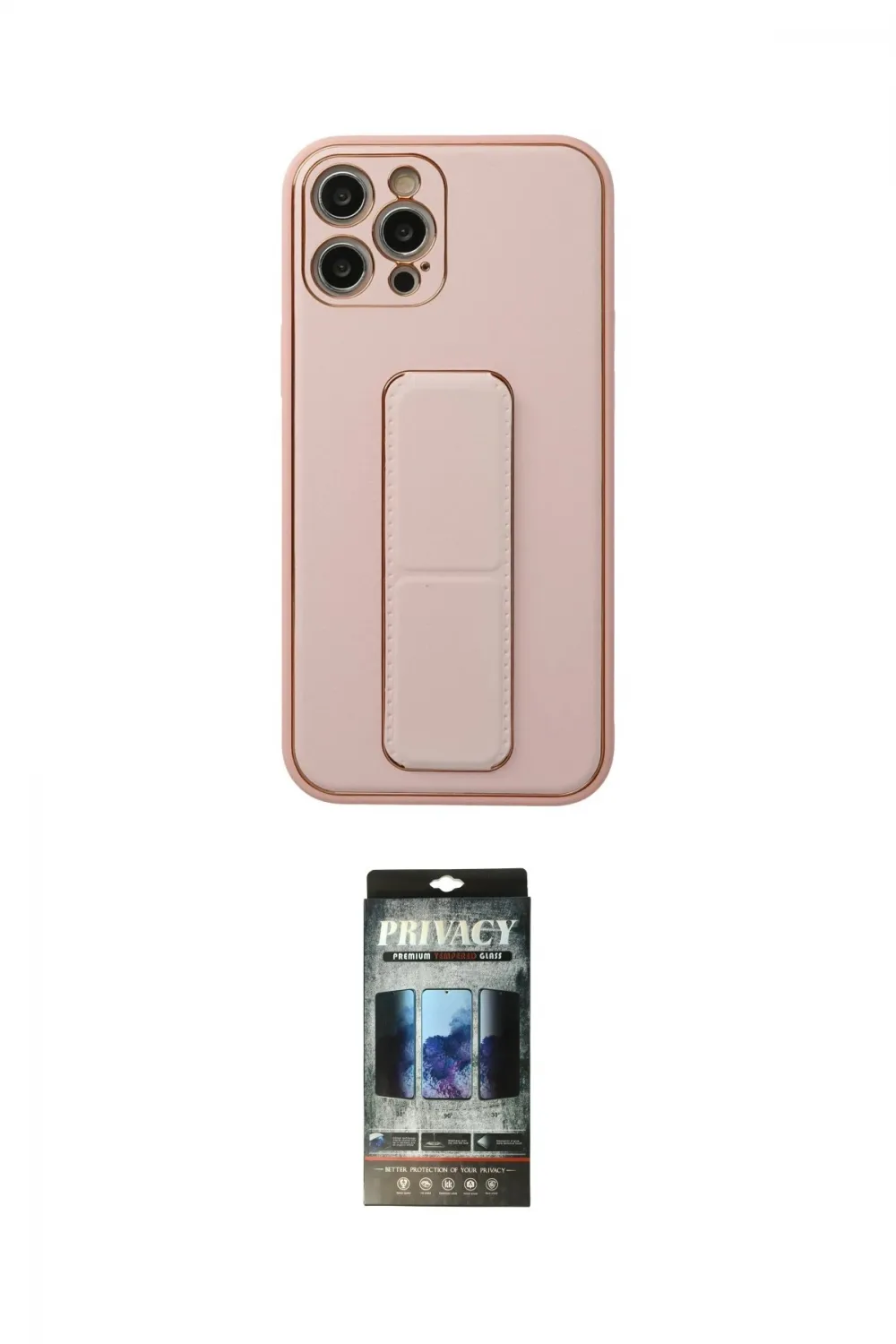 ieg™ iPhone 12 Pro Kılıf Akış Doku - Siyah 34D Hayalet Izgaralı Cam