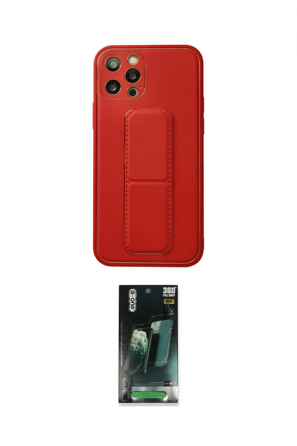 ieg™ iPhone 12 Pro Kılıf Akış Doku - Siyah 360 Mat Full Body Arka Koruyucu