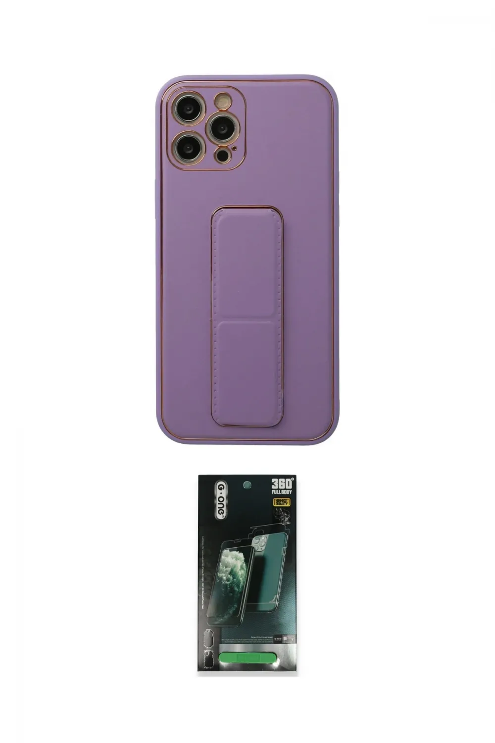 ieg™ iPhone 12 Pro Kılıf Akış Doku - Siyah 360 Mat Full Body Arka Koruyucu