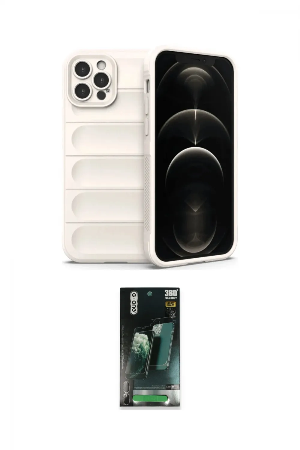 ieg™ iPhone 12 Pro Kılıf Atlas Koleksiyonu - Şeffaf 360 Full Body Arka Koruyucu