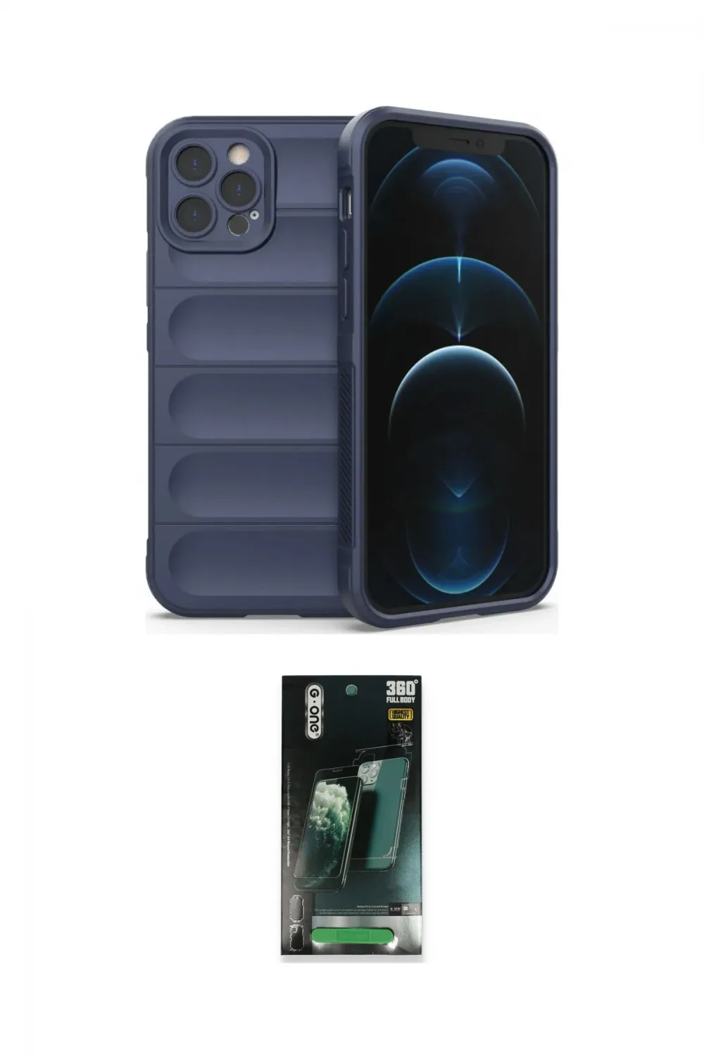 ieg™ iPhone 12 Pro Kılıf Atlas Koleksiyonu - Şeffaf 360 Full Body Arka Koruyucu