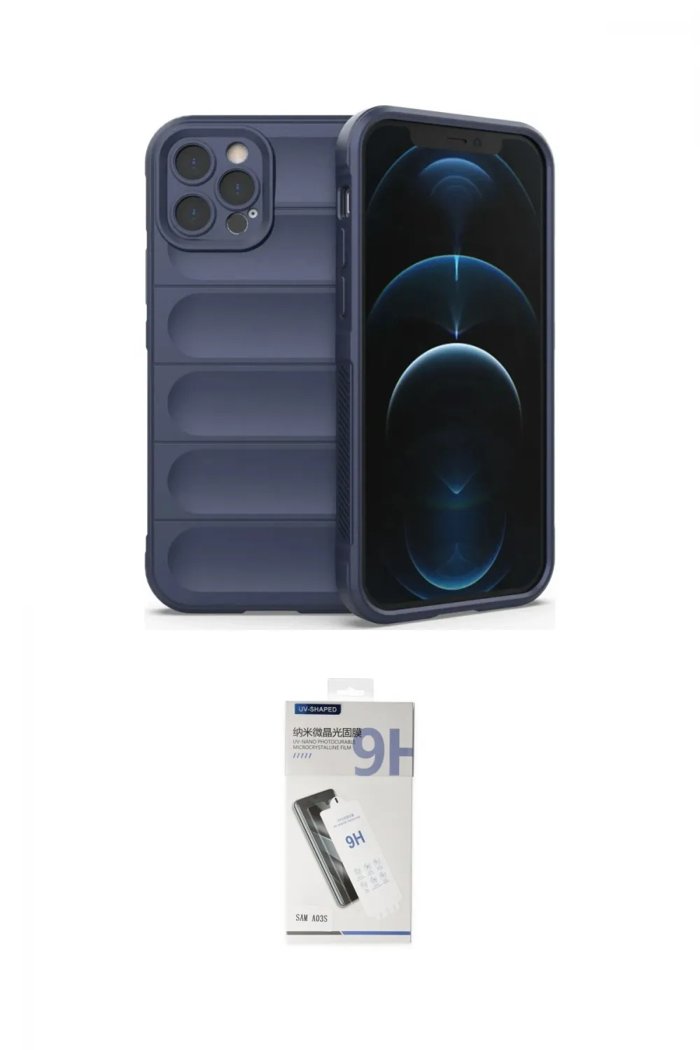 ieg™ iPhone 12 Pro Kılıf Atlas Koleksiyonu - Şeffaf Uv Polymer Nano Ekran Koruyucu