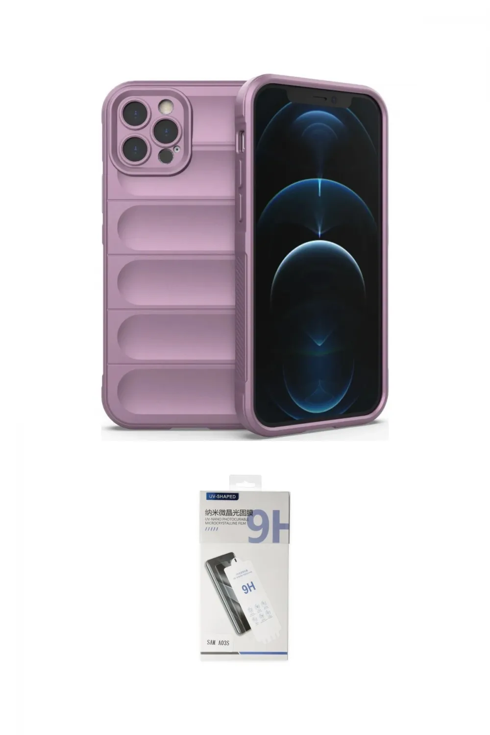ieg™ iPhone 12 Pro Kılıf Atlas Koleksiyonu - Şeffaf Uv Polymer Nano Ekran Koruyucu
