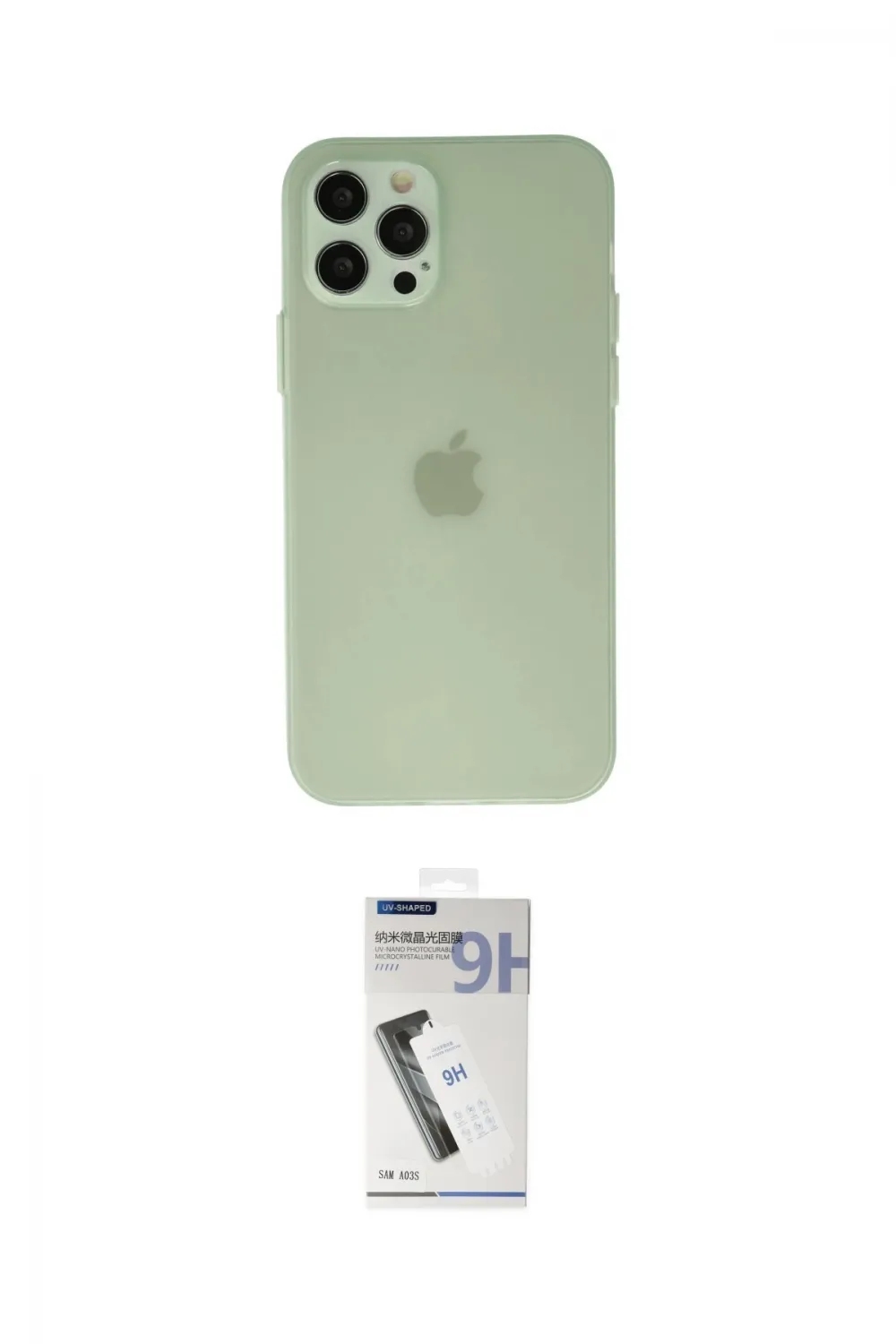 ieg™ iPhone 12 Pro Kılıf Atlas Minimal Prime - Şeffaf Uv Polymer Nano Ekran Koruyucu