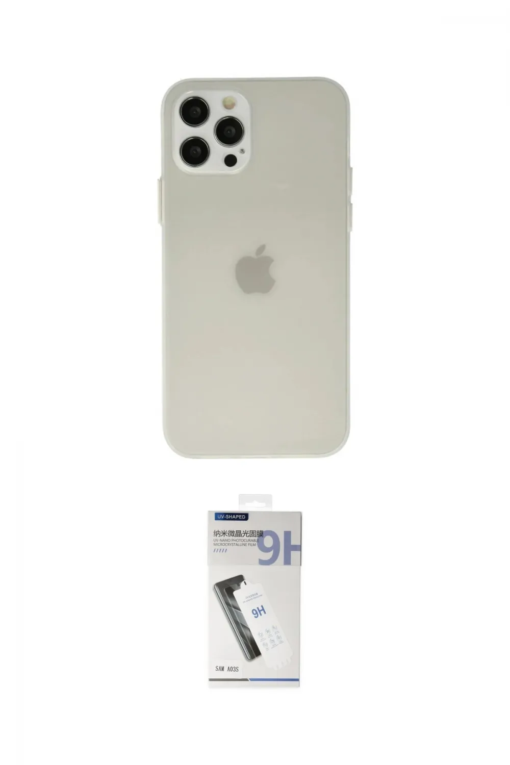 ieg™ iPhone 12 Pro Kılıf Atlas Minimal Prime - Şeffaf Uv Polymer Nano Ekran Koruyucu