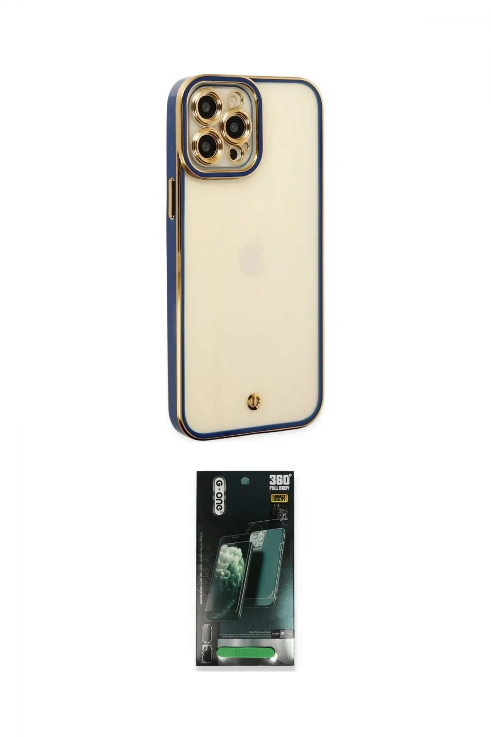 ieg™ iPhone 12 Pro Kılıf Çekirdek Klasik Serisi - Şeffaf 360 Full Body Arka Koruyucu