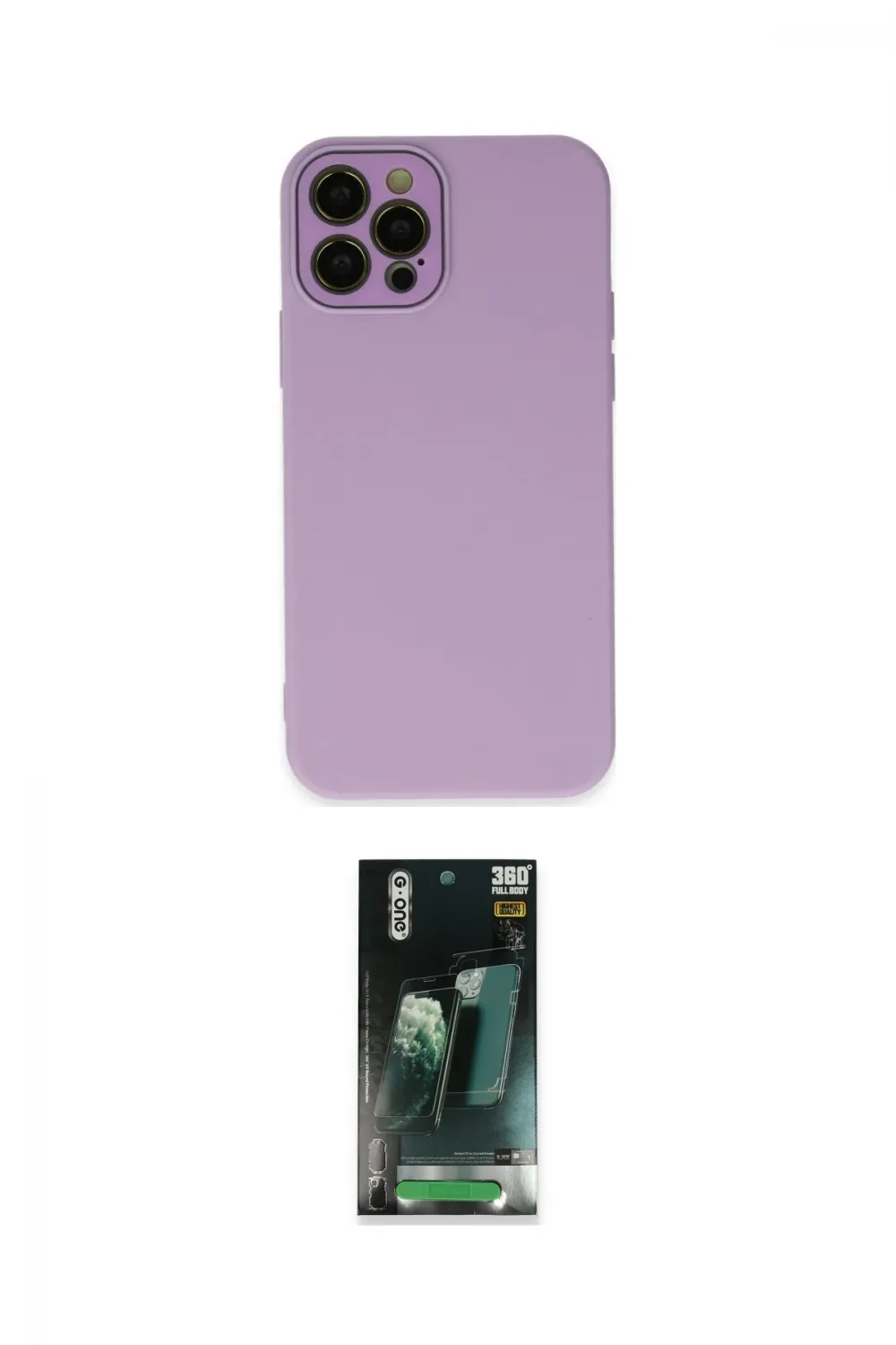 ieg™ iPhone 12 Pro Kılıf Çekirdek Modern Serisi - Siyah 360 Mat Full Body Arka Koruyucu