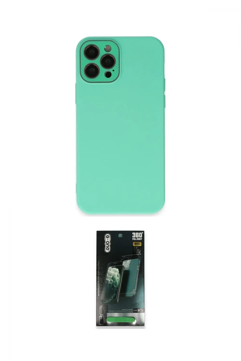 ieg™ iPhone 12 Pro Kılıf Çekirdek Modern Serisi - Siyah 360 Mat Full Body Arka Koruyucu