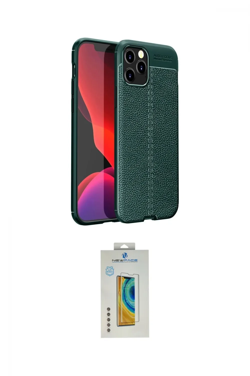 ieg™ iPhone 12 Pro Kılıf Doruk Klasik Özel Seri - Siyah Polymer Nano Ekran Koruyucu