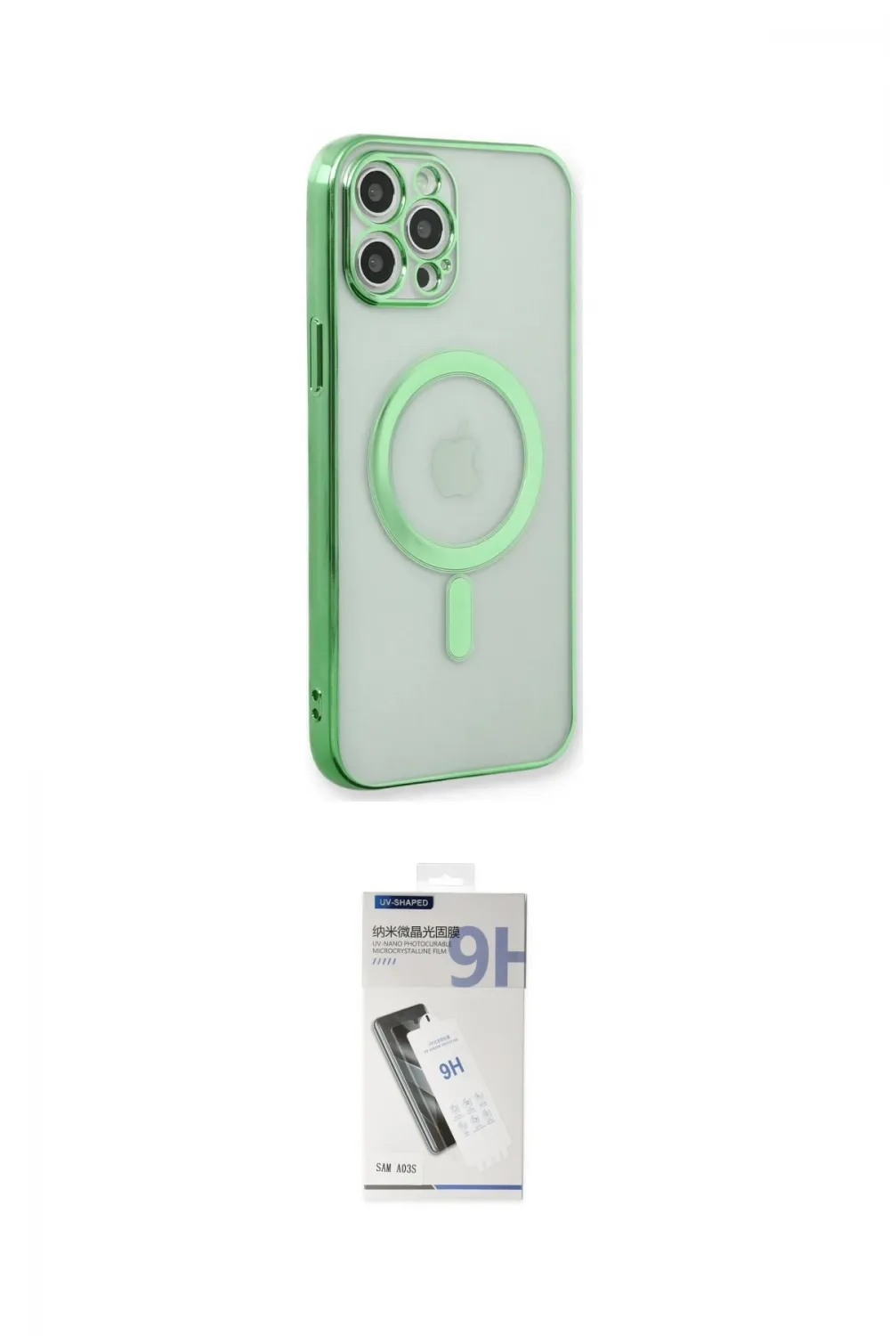 ieg™ iPhone 12 Pro Kılıf Doruk Minimal - Şeffaf Uv Polymer Nano Ekran Koruyucu