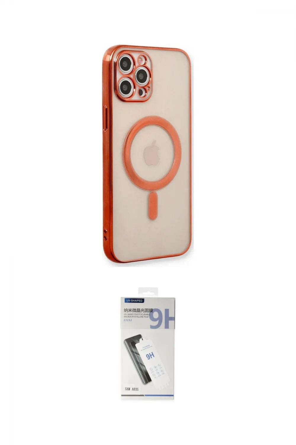 ieg™ iPhone 12 Pro Kılıf Doruk Minimal - Şeffaf Uv Polymer Nano Ekran Koruyucu