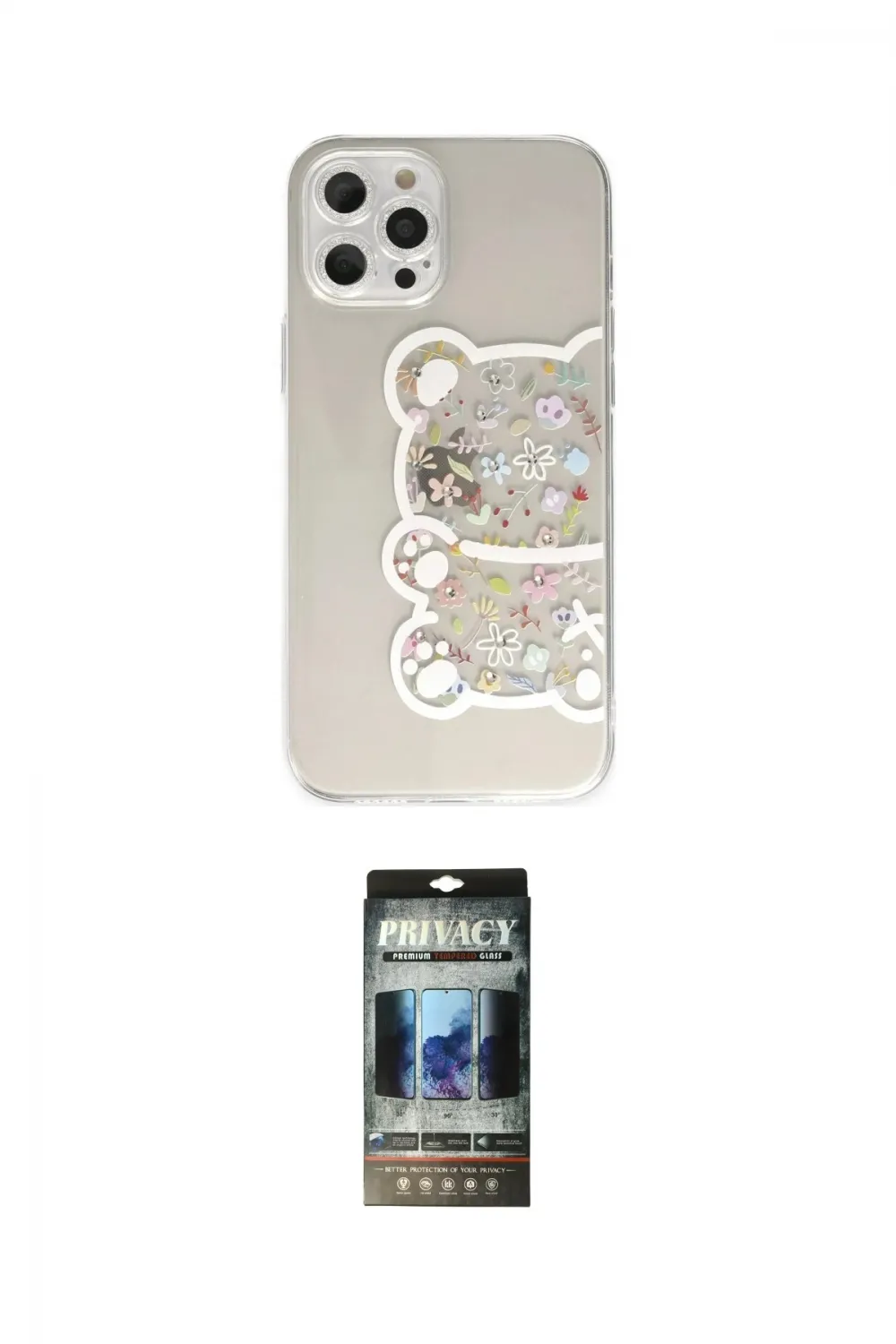 ieg™ iPhone 12 Pro Kılıf Eksen Asil Prime - Siyah 34D Hayalet Izgaralı Cam