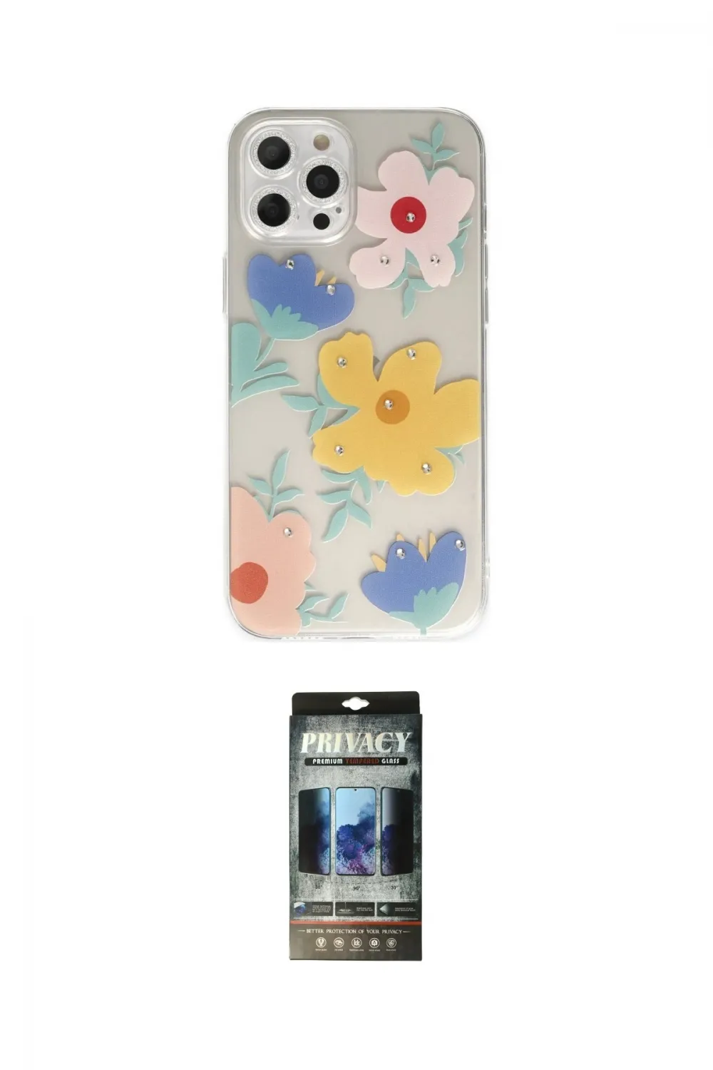 ieg™ iPhone 12 Pro Kılıf Eksen Asil Prime - Siyah 34D Hayalet Izgaralı Cam