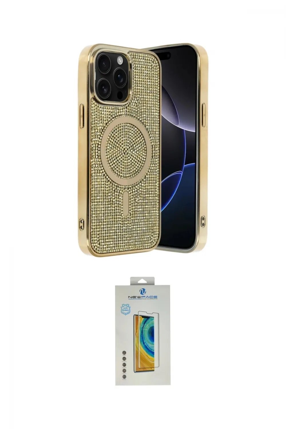 ieg™ iPhone 12 Pro Kılıf Eksen Çizgi - Siyah Polymer Nano Ekran Koruyucu