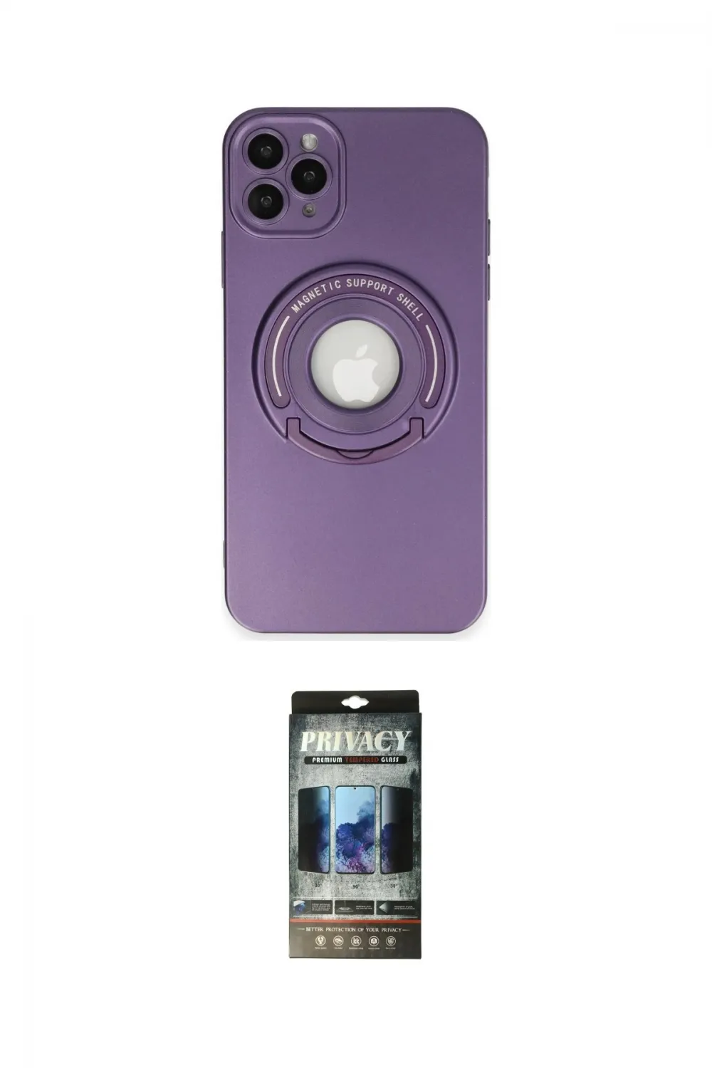 ieg™ iPhone 12 Pro Kılıf Eksen Klasik Prime - Siyah 34D Hayalet Izgaralı Cam