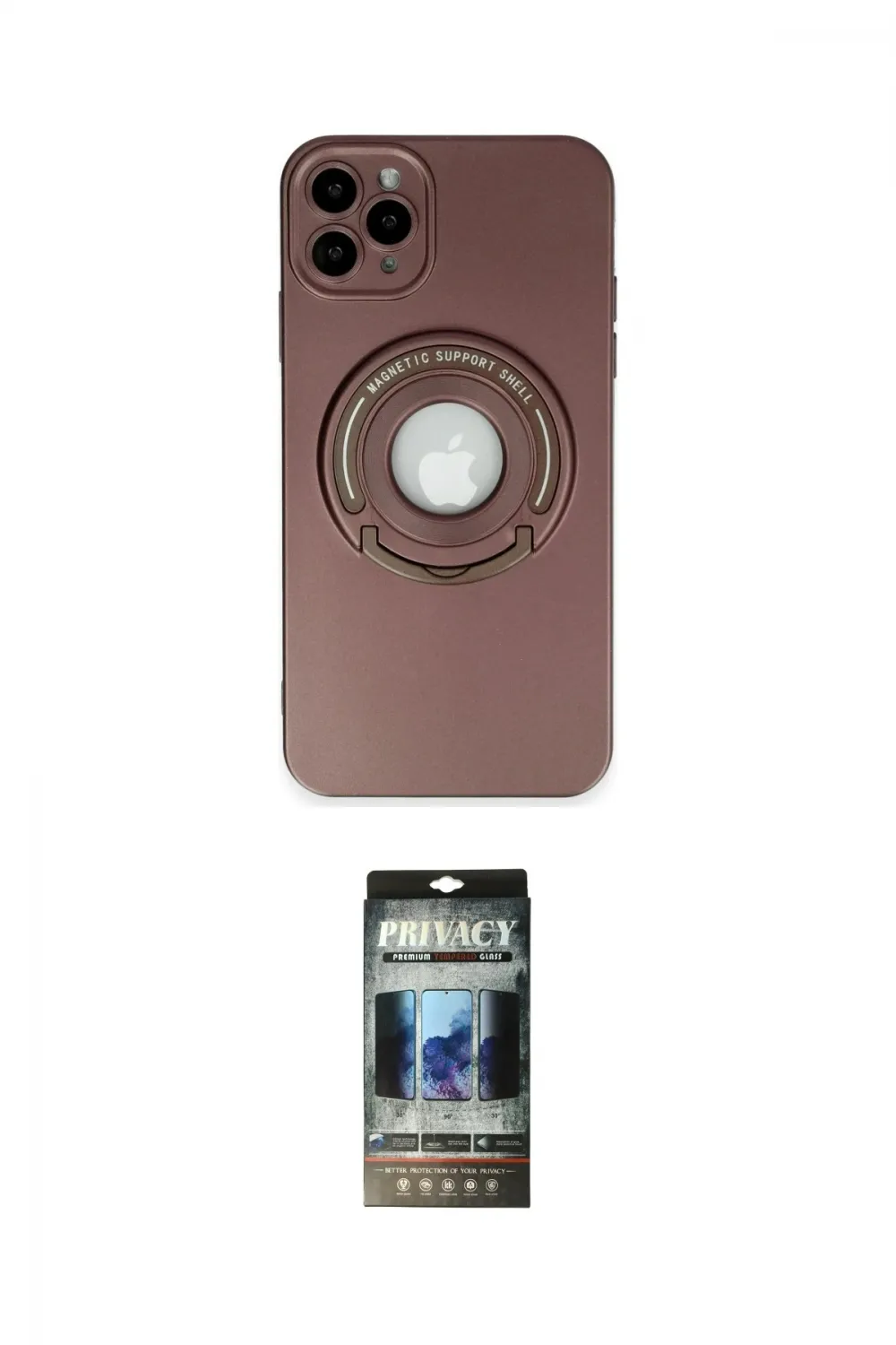 ieg™ iPhone 12 Pro Kılıf Eksen Klasik Prime - Siyah 34D Hayalet Izgaralı Cam