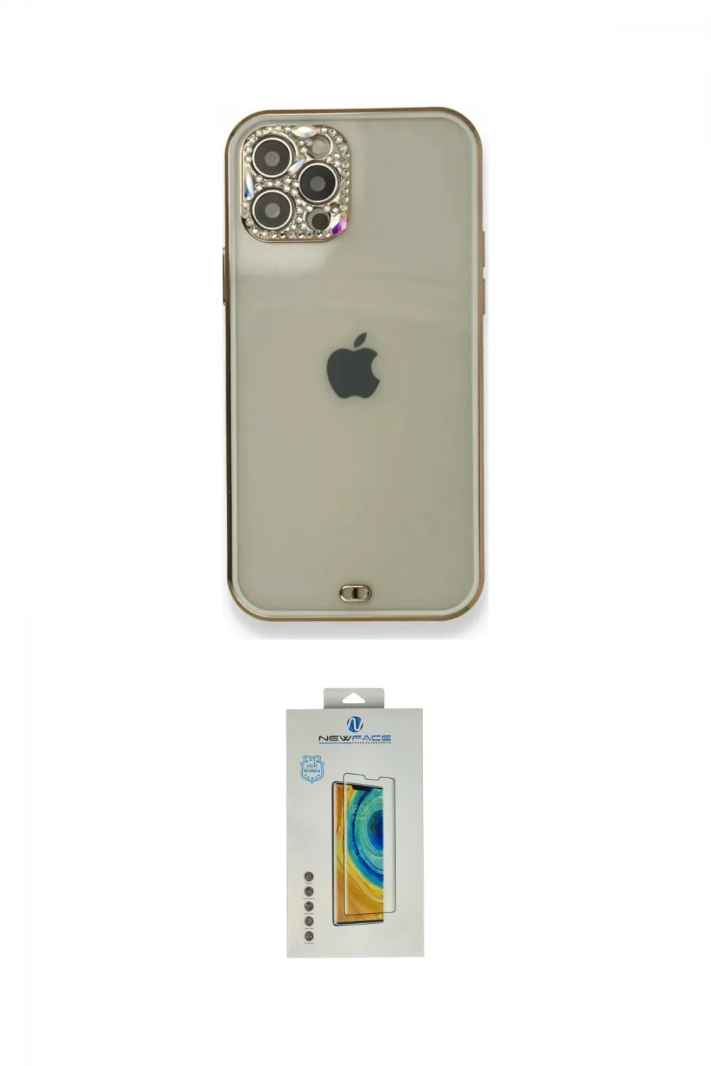 ieg™ iPhone 12 Pro Kılıf Eksen Minimal Koleksiyonu - Siyah Polymer Nano Ekran Koruyucu