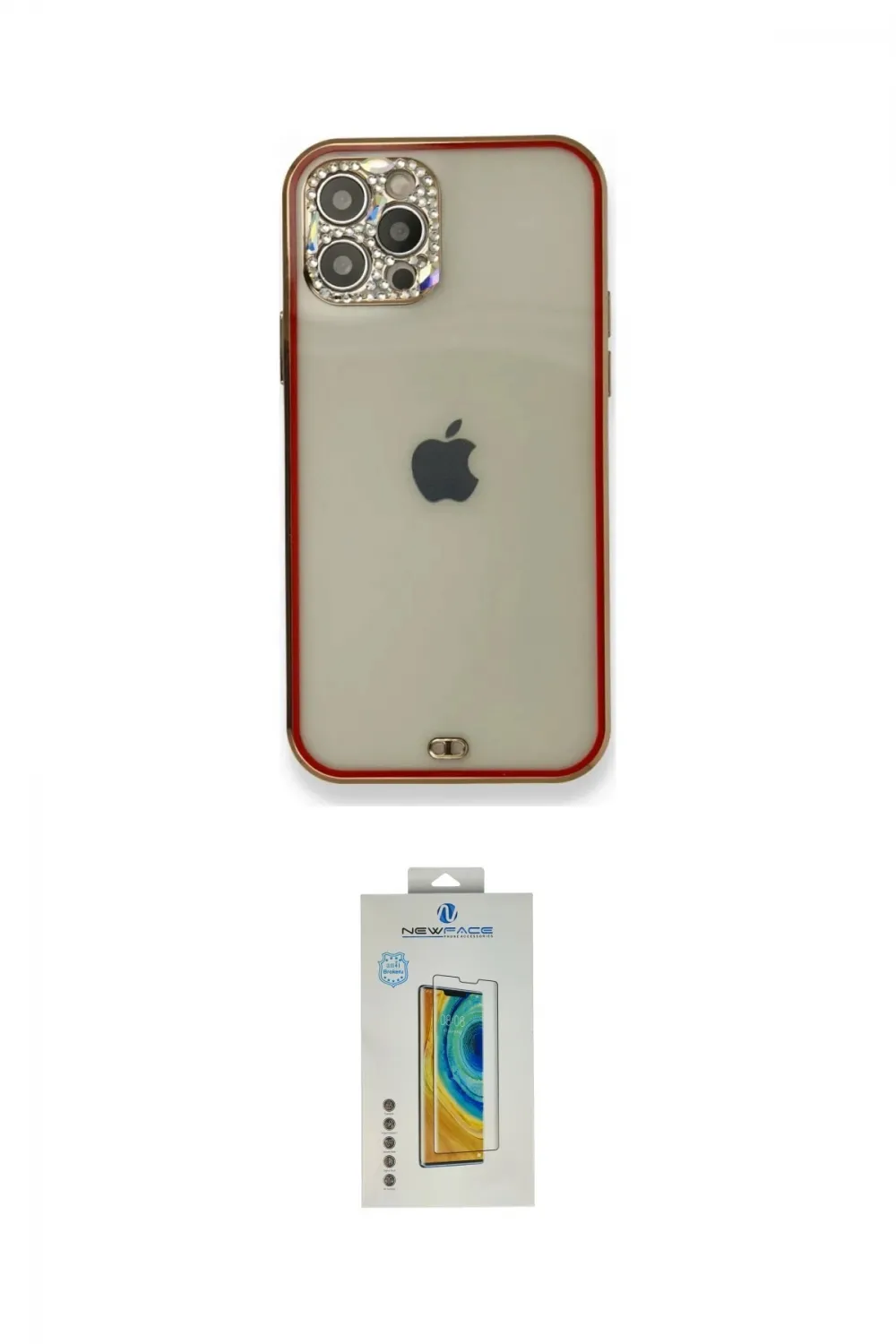 ieg™ iPhone 12 Pro Kılıf Eksen Minimal Koleksiyonu - Siyah Polymer Nano Ekran Koruyucu