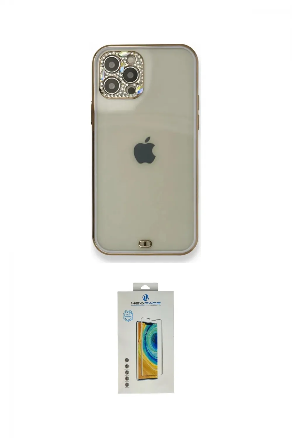ieg™ iPhone 12 Pro Kılıf Eksen Minimal Koleksiyonu - Siyah Polymer Nano Ekran Koruyucu