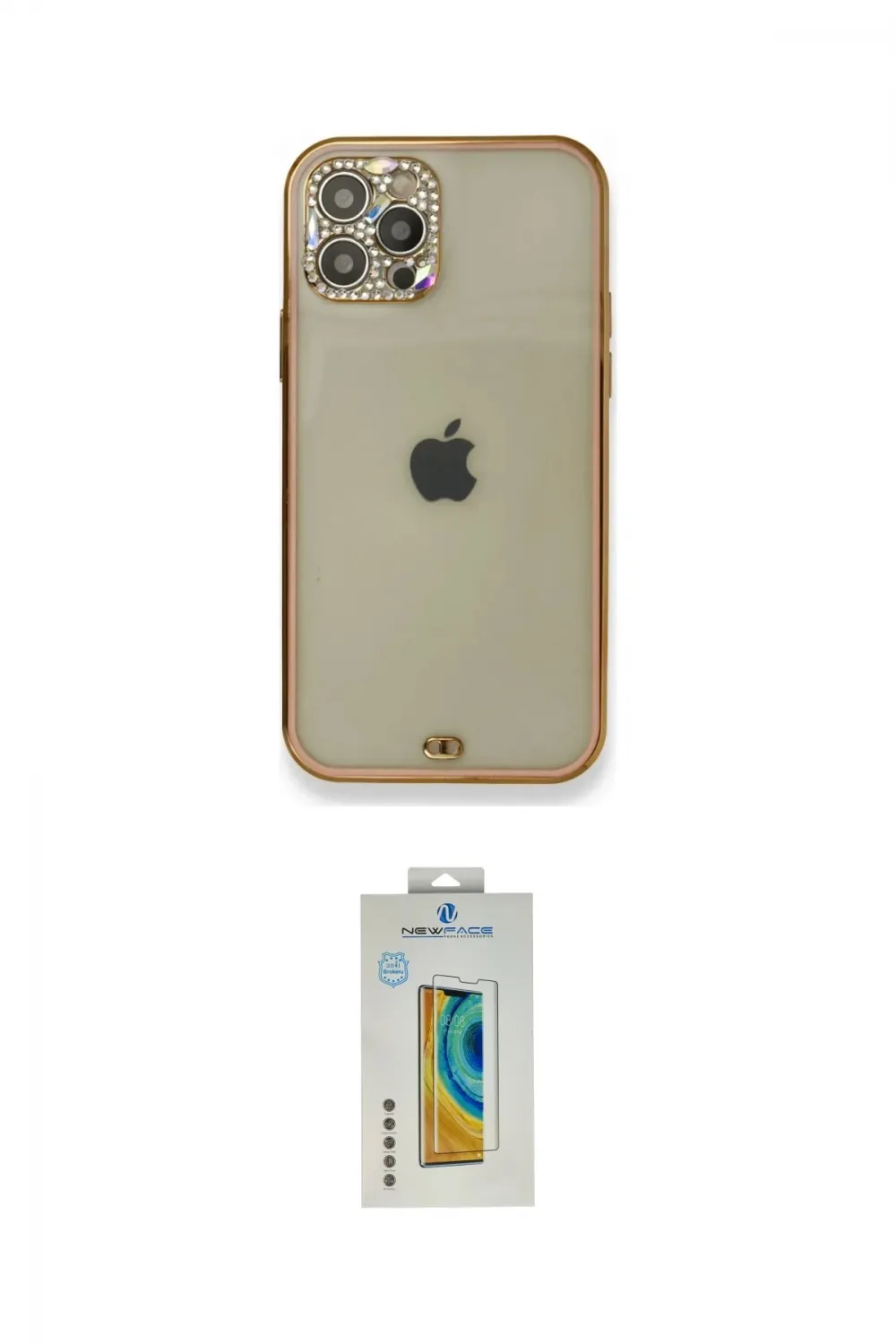 ieg™ iPhone 12 Pro Kılıf Eksen Minimal Koleksiyonu - Siyah Polymer Nano Ekran Koruyucu