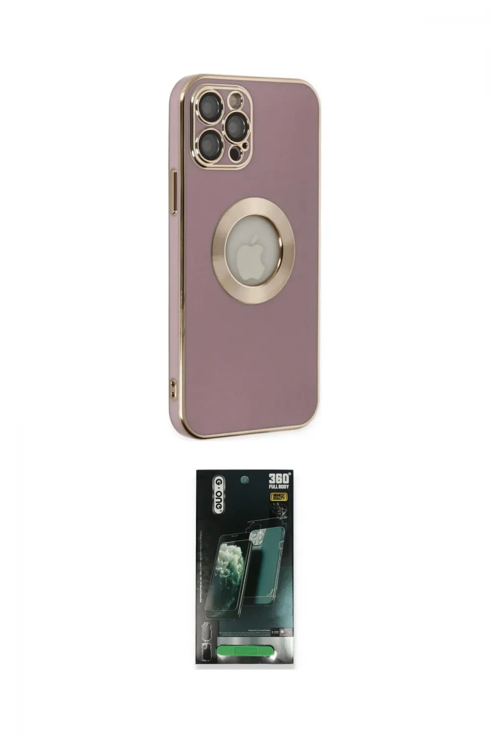 ieg™ iPhone 12 Pro Kılıf İz Form Serisi - Şeffaf 360 Full Body Arka Koruyucu