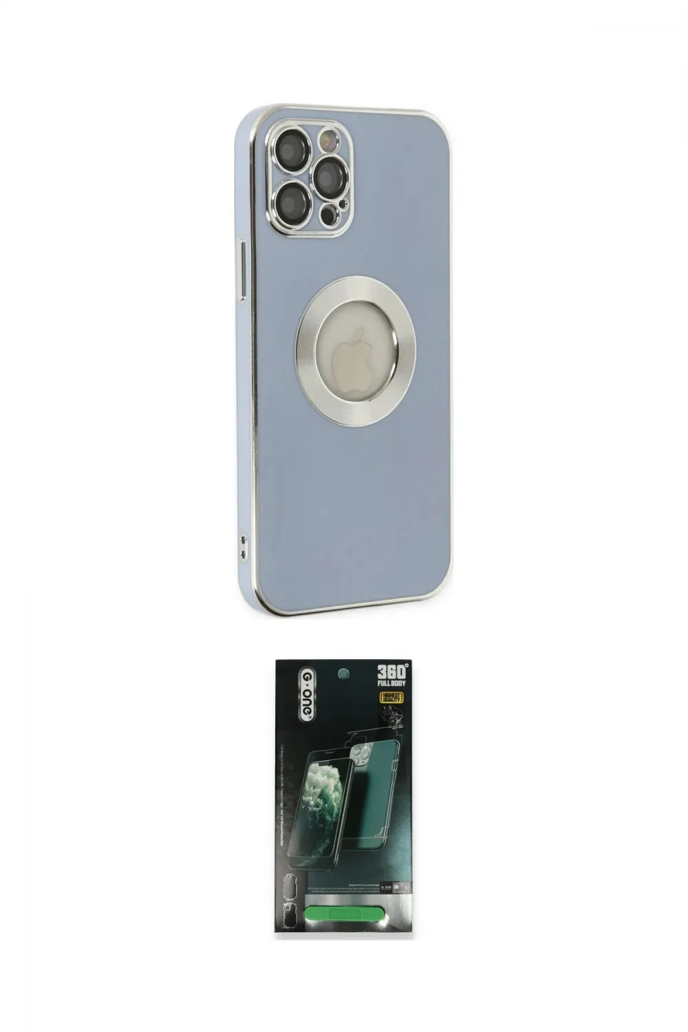 ieg™ iPhone 12 Pro Kılıf İz Form Serisi - Şeffaf 360 Full Body Arka Koruyucu