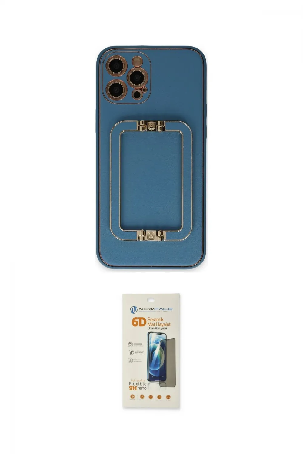 ieg™ iPhone 12 Pro Kılıf Kozmos Minimal Prime - Siyah 6D Mat Seramik Hayalet Nano Ekran Koruyucu