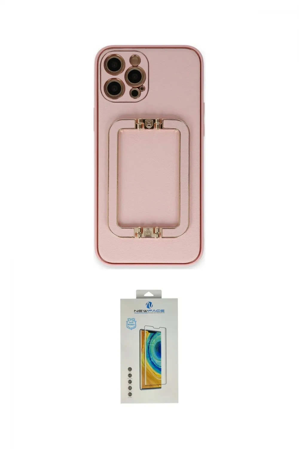 ieg™ iPhone 12 Pro Kılıf Kozmos Minimal Prime - Siyah Polymer Nano Ekran Koruyucu