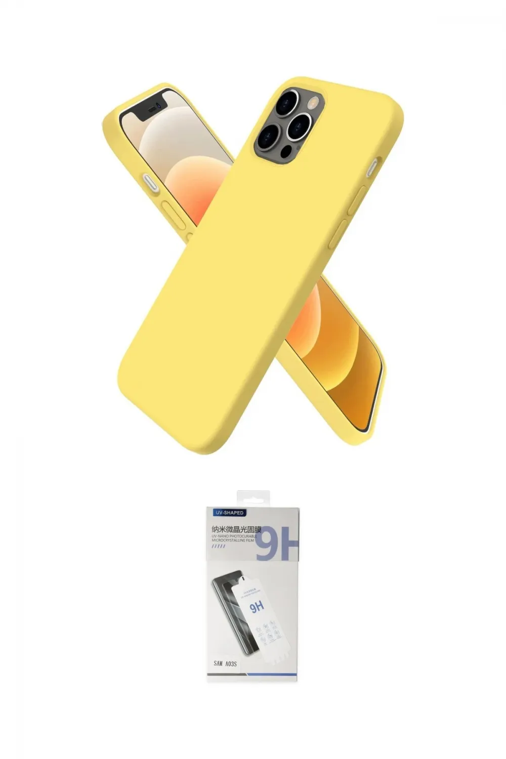 ieg™ iPhone 12 Pro Kılıf Kozmos Yansıma Özel Seri - Şeffaf Uv Polymer Nano Ekran Koruyucu