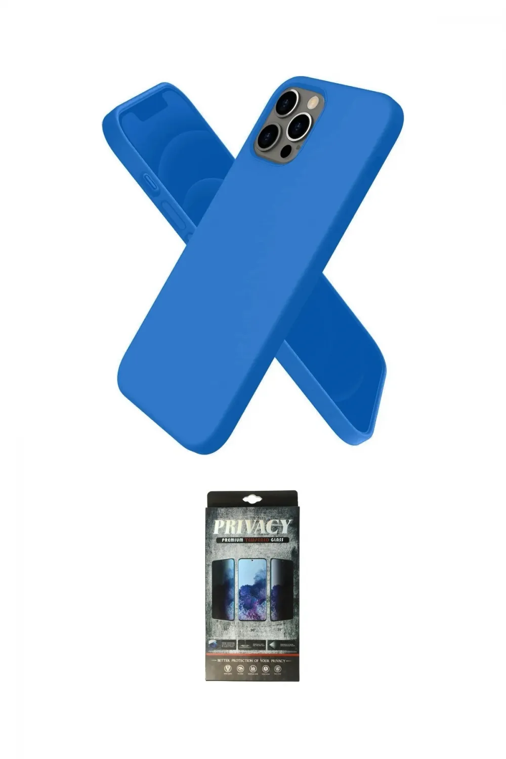 ieg™ iPhone 12 Pro Kılıf Kozmos Yansıma Özel Seri - Siyah 34D Hayalet Izgaralı Cam
