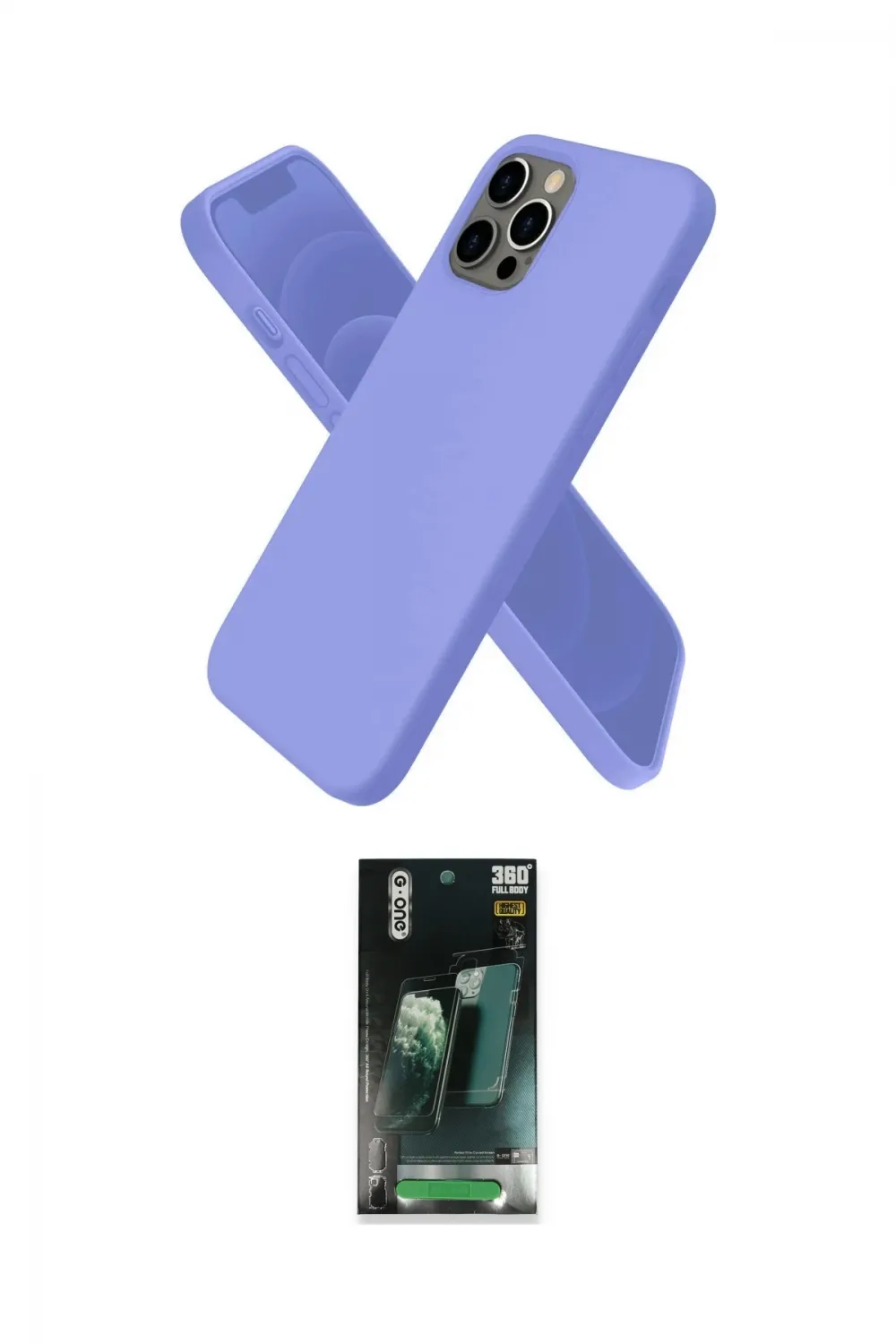 ieg™ iPhone 12 Pro Kılıf Kozmos Yansıma Özel Seri - Siyah 360 Mat Full Body Arka Koruyucu
