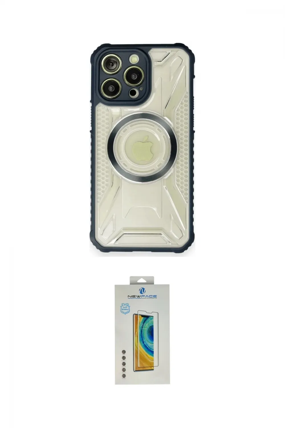 ieg™ iPhone 12 Pro Kılıf Kutup Modern - Siyah Polymer Nano Ekran Koruyucu
