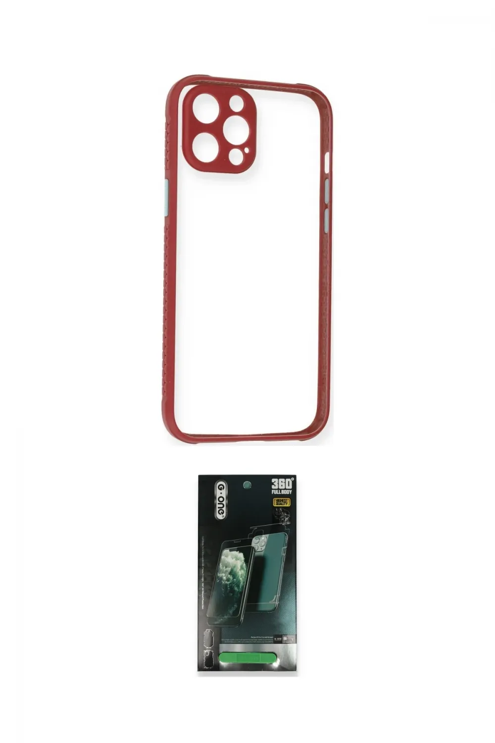 ieg™ iPhone 12 Pro Kılıf Nova Asil Özel Seri - Şeffaf 360 Full Body Arka Koruyucu