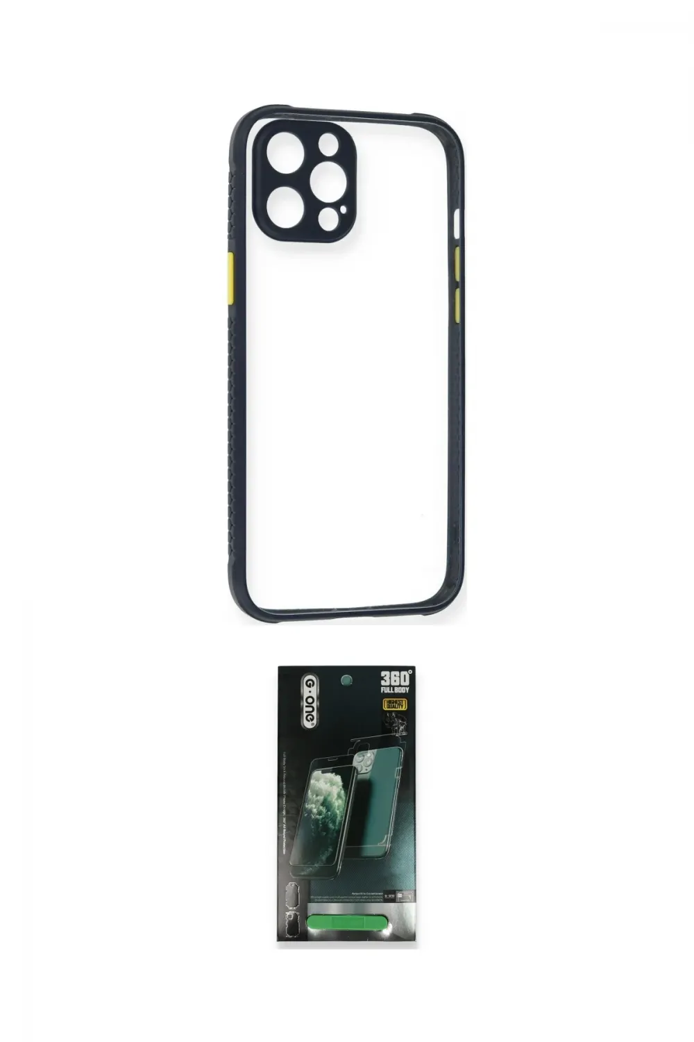 ieg™ iPhone 12 Pro Kılıf Nova Asil Özel Seri - Şeffaf 360 Full Body Arka Koruyucu